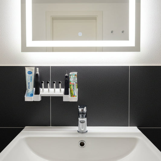 BrushDock Zahnbürstenhalter Family Set L in weiß