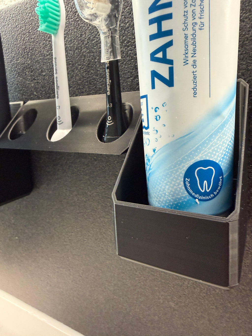 BrushDock Paste – Zahnpastahalter Wandmontage (ohne Bohren)
