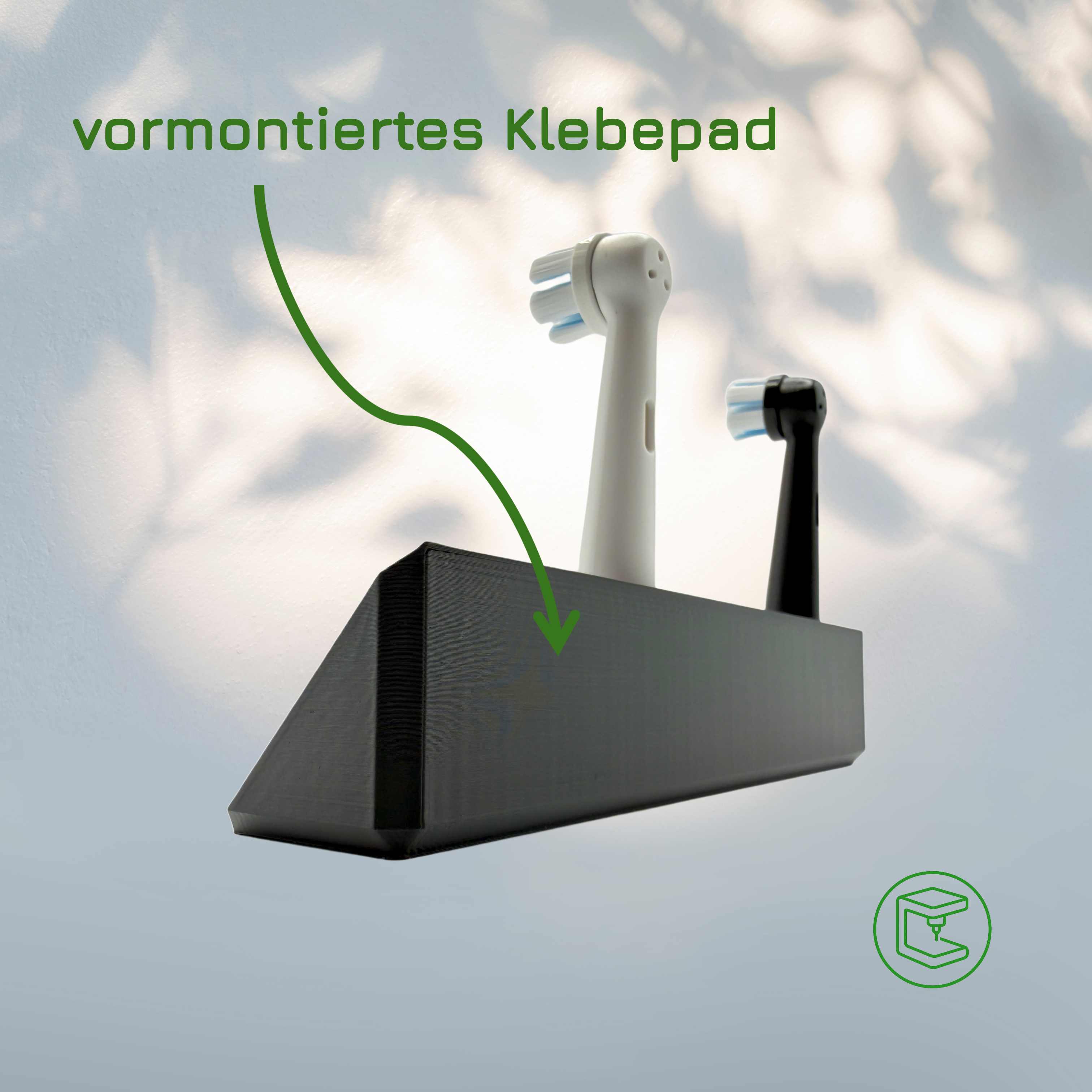 BrushDock – Zahnbürstenkopfhalter für Oral-B iO & Philips Sonicare